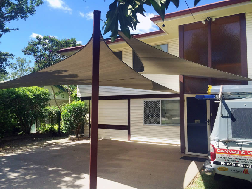 Carport shade sails
