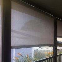 Balcony guided blind inside