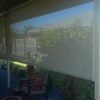Roller blind outdoor view