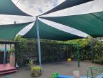 Comshade Xtra Shade Sail Wilston, colour is Midnight Green